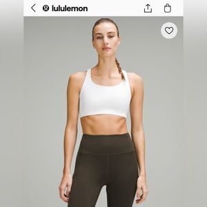 Lululemon Energy Longline bra Size 8; White